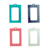 Bag Tag: Small Scallop Rectangle