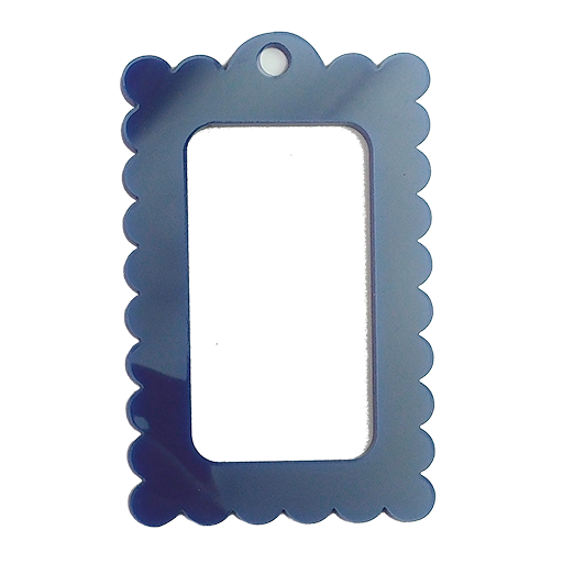 Bag Tag: Small Scallop Rectangle