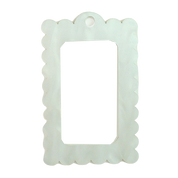 Bag Tag: Small Scallop Rectangle