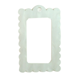 Bag Tag: Small Scallop Rectangle