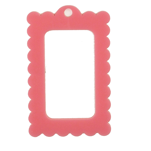 Bag Tag: Small Scallop Rectangle