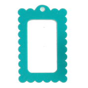 Bag Tag: Small Scallop Rectangle