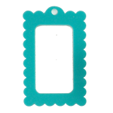 Bag Tag: Small Scallop Rectangle