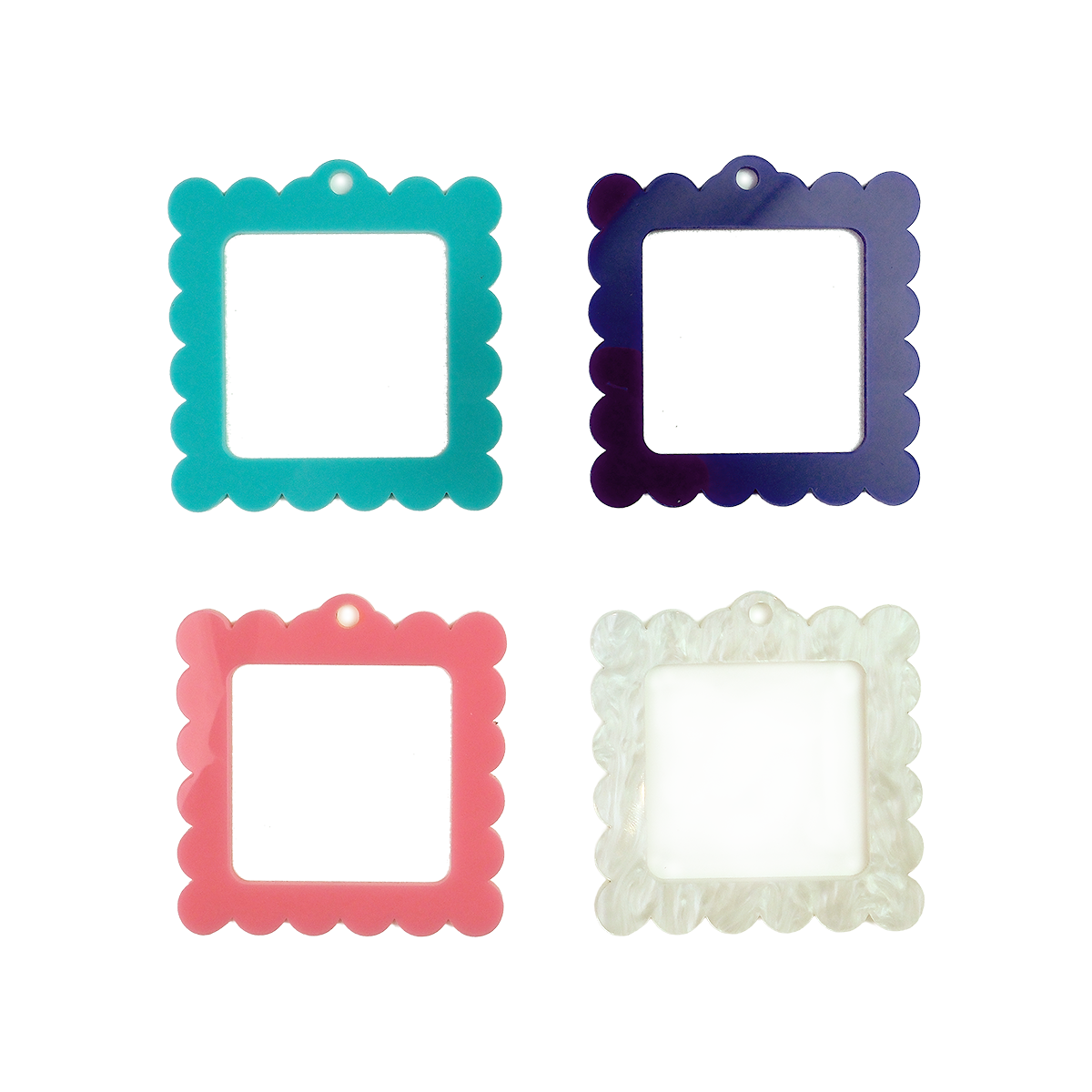 Bag Tag: Large Scallop Square