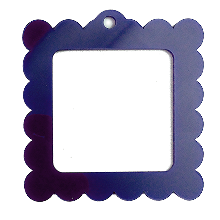 Bag Tag: Large Scallop Square