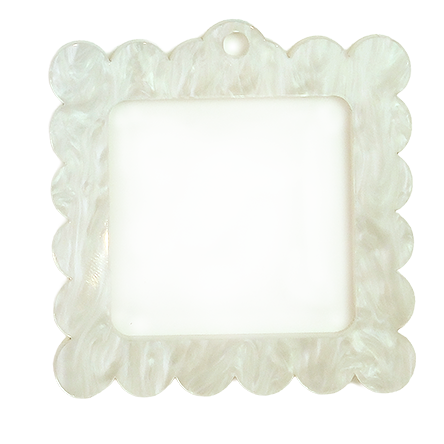 Bag Tag: Large Scallop Square