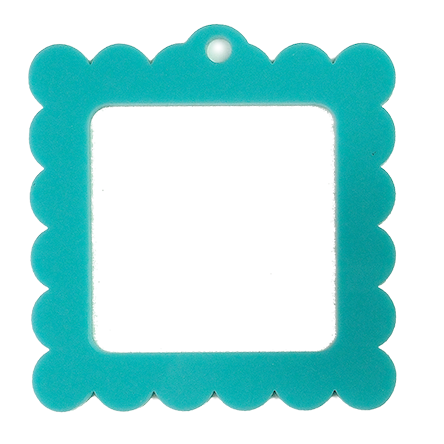 Bag Tag: Large Scallop Square