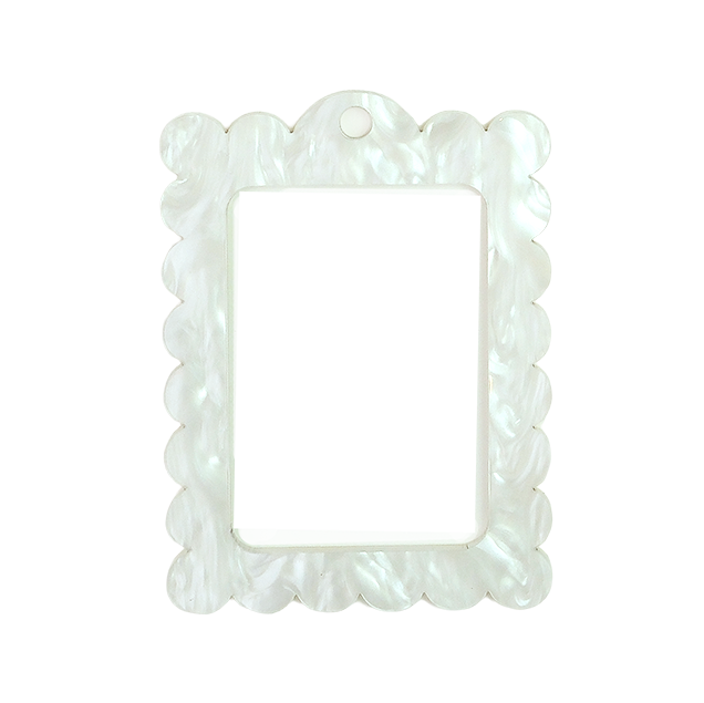 Bag Tag: Large Scallop Rectangle