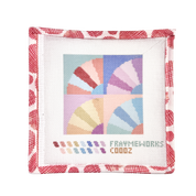 Grandma's Fan Quilt Block 4x4" Needlepoint Canvas