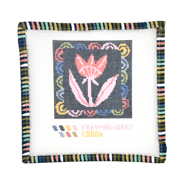 Matilda Flower 4x4" Needlepoint Canvas