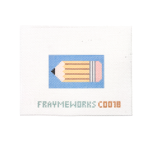 Pencil 1.25"x 2.25" Mini Needlepoint Canvas