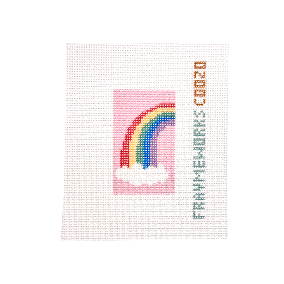 Rainbow 1.25"x 2.25" Mini Needlepoint Canvas