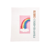 Rainbow 1.25"x 2.25" Mini Needlepoint Canvas