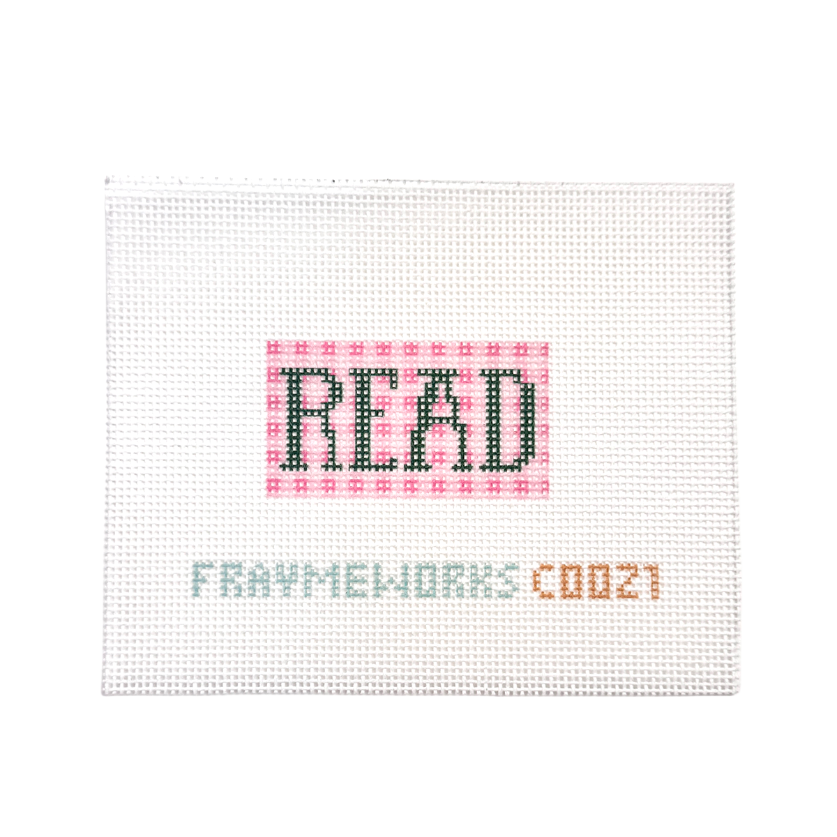Plaid Read 1.25"x 2.25" Mini Needlepoint Canvas