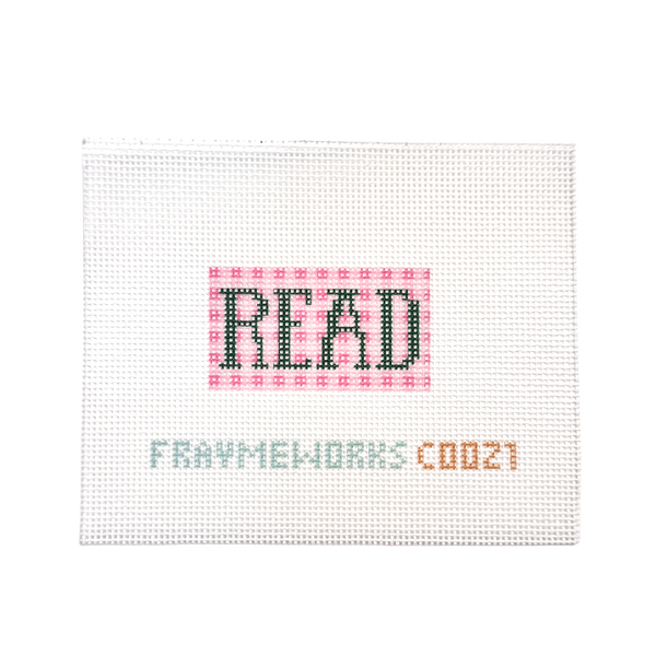 Plaid Read 1.25"x 2.25" Mini Needlepoint Canvas