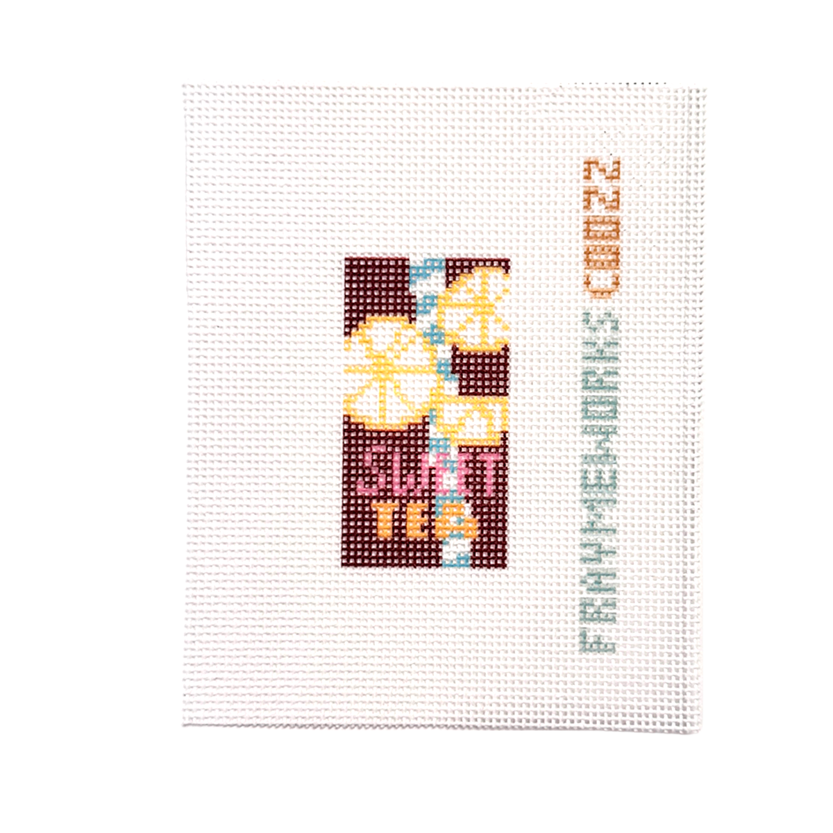 Sweet Tea 1.25"x 2.25" Mini Needlepoint Canvas