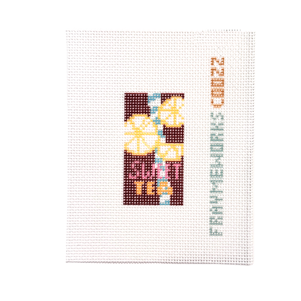 Sweet Tea 1.25"x 2.25" Mini Needlepoint Canvas