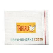 Thread Chicken Yellow 1.25"x 2.25" Mini Needlepoint Canvas
