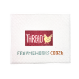 Thread Chicken Red 1.25"x 2.25" Mini Needlepoint Canvas