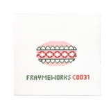Ornament Pink 1.25"x 2.5" Mini Needlepoint Canvas