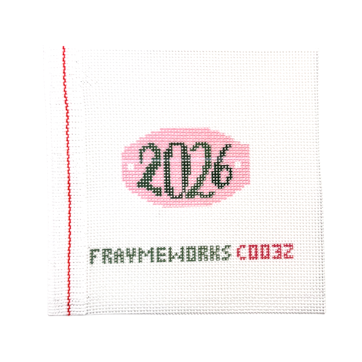 Ornament Year 1.25"x 2.5" Mini Needlepoint Canvas