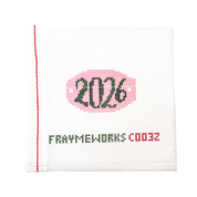 Ornament Year 1.25"x 2.5" Mini Needlepoint Canvas