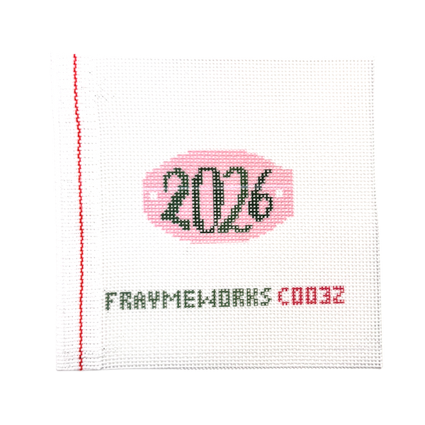 Ornament Year 1.25"x 2.5" Mini Needlepoint Canvas