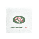 Ornament Candy Cane 1.25"x 2.5" Mini Needlepoint Canvas