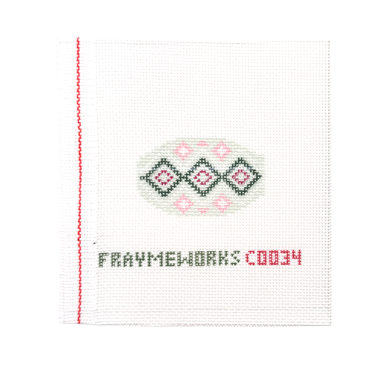 Ornament Green 1.25"x 2.5" Mini Needlepoint Canvas