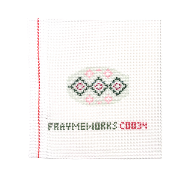 Ornament Green 1.25"x 2.5" Mini Needlepoint Canvas
