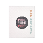 Purr 1.75" Round Mini Needlepoint Canvas