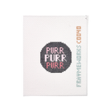 Purr 1.75" Round Mini Needlepoint Canvas