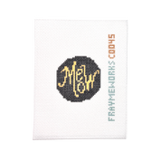 Meow Black 1.75" Round Mini Needlepoint Canvas