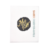 Meow Black 1.75" Round Mini Needlepoint Canvas