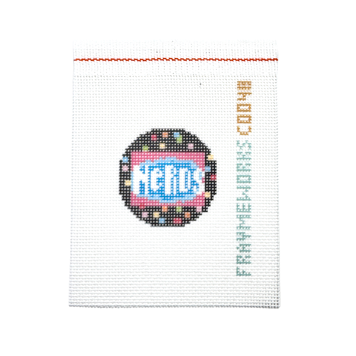 Nerds 1.75" Round Mini Needlepoint Canvas