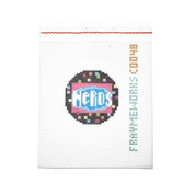 Nerds 1.75" Round Mini Needlepoint Canvas