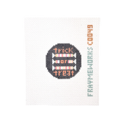 Trick or Treat 1.75" Round Mini Needlepoint Canvas