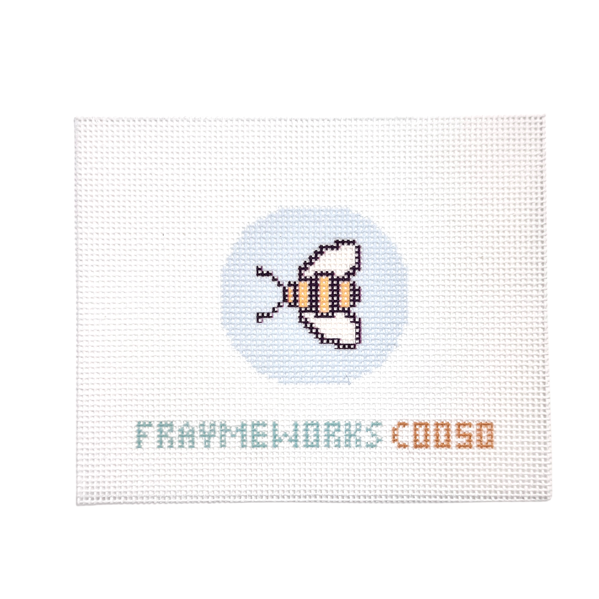 Bee 1.75" Round Mini Needlepoint Canvas