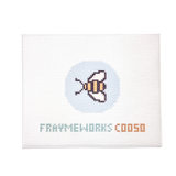 Bee 1.75" Round Mini Needlepoint Canvas