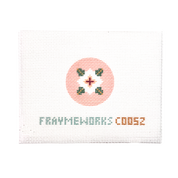 Dogwood 1.75" Round Mini Needlepoint Canvas