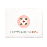 Dogwood 1.75" Round Mini Needlepoint Canvas