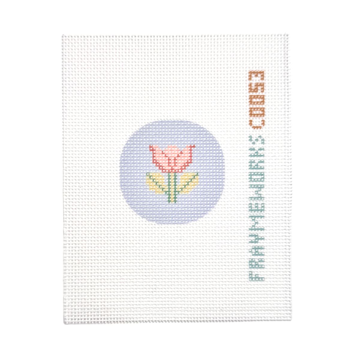 Tulip 1.75" Round Mini Needlepoint Canvas