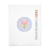 Tulip 1.75" Round Mini Needlepoint Canvas