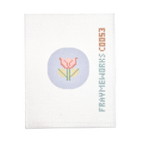 Tulip 1.75" Round Mini Needlepoint Canvas