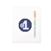 Number 1 Blue 1.75" Round Mini Needlepoint Canvas