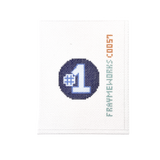 Number 1 Blue 1.75" Round Mini Needlepoint Canvas
