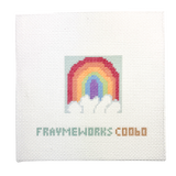 Square Rainbow 2" Square Mini Needlepoint Canvas