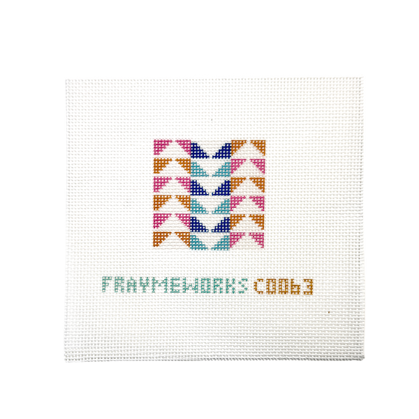 Flying Geese 2" Square Mini Needlepoint Canvas