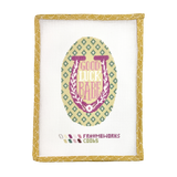 Good Luck Babe 4.25" x 7.25" Oval Needlepoint Canvas