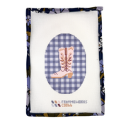 Cowgirl Boot 4.25" x 7.25" Oval Needlepoint Canvas